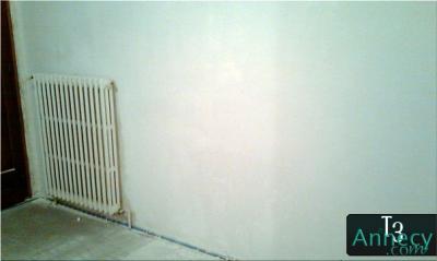 Enduit lissage mur autour radiateur terminÃ©